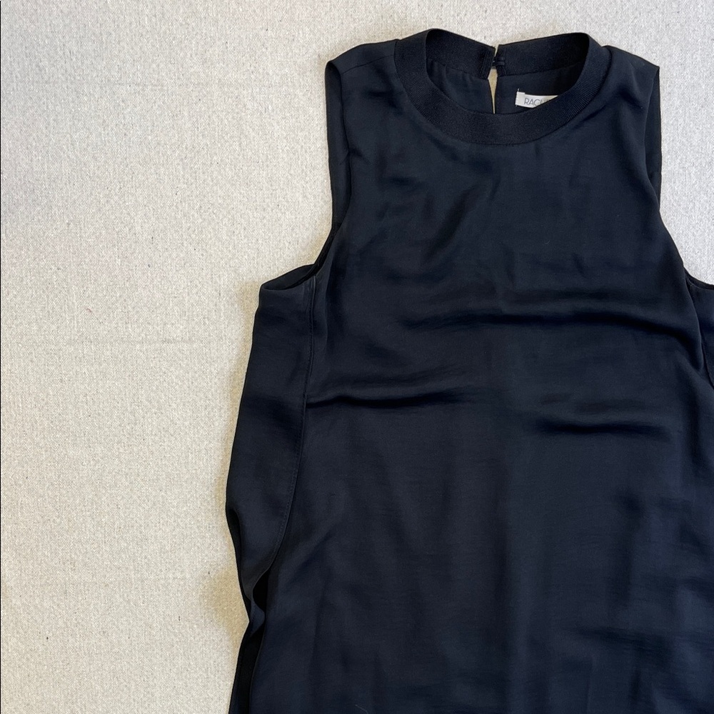 Rachel Roy Black Sleeveless Layered Shift Dress Size Small - Picture 7 of 10